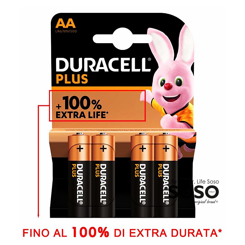 Duracella batterie plus stilo AA 4pz - 1