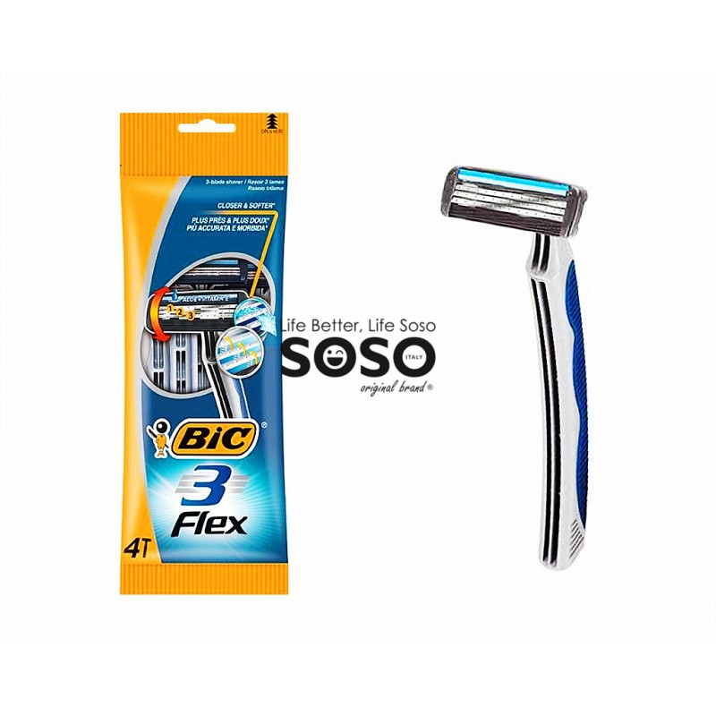 Bic rasoio 3 flex confezione da 4pz - 1