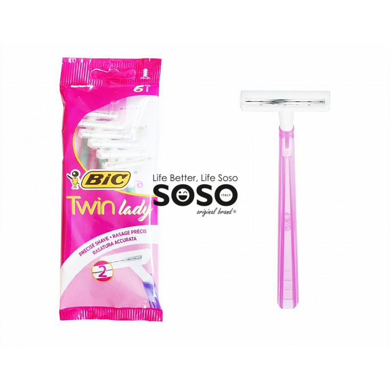 Bic rasoio lady twin confezione da 6 pz usa e getta - 1