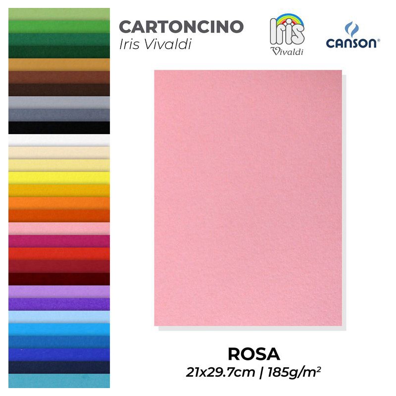 Canson Carta colorata ROSA - 50ff A4 185gr - IRIS VIVALDI