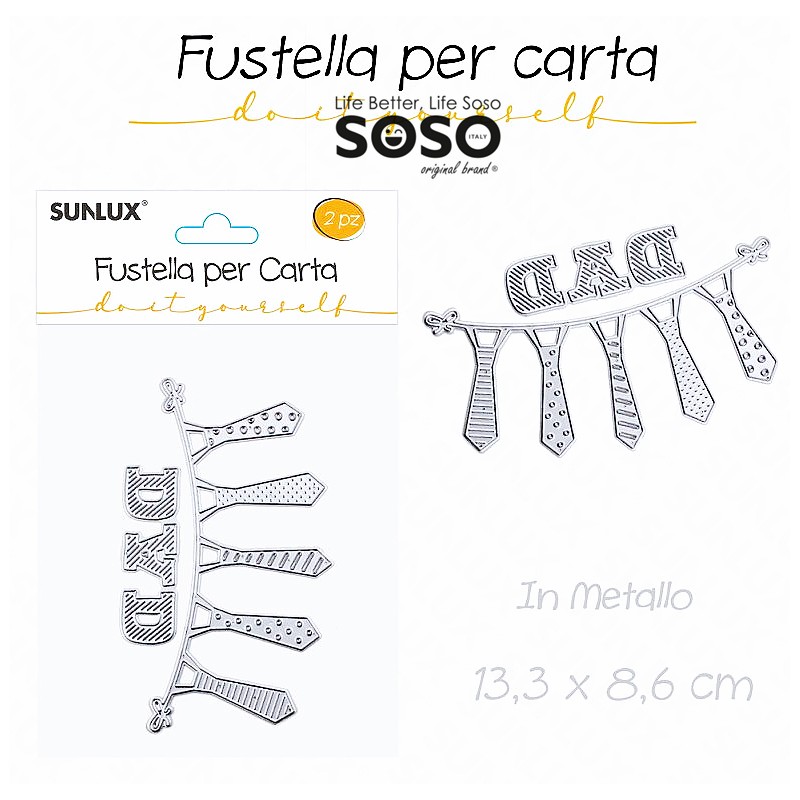 Fustelle per carta in metallo 2pcs 13.3x8.6cm - 1