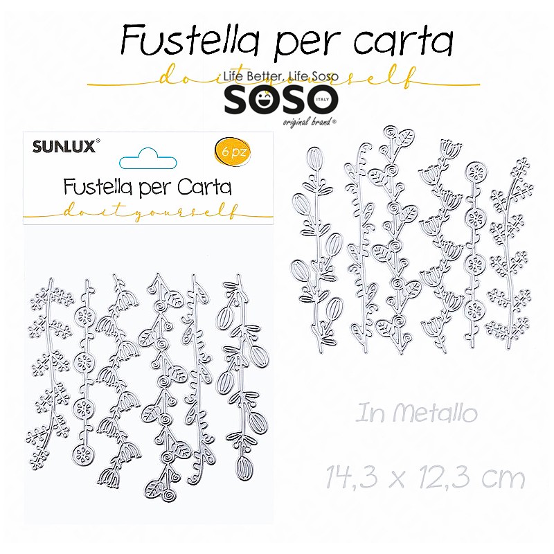 Fustelle per carta in metallo 6pcs 14.3x12.3cm - 1