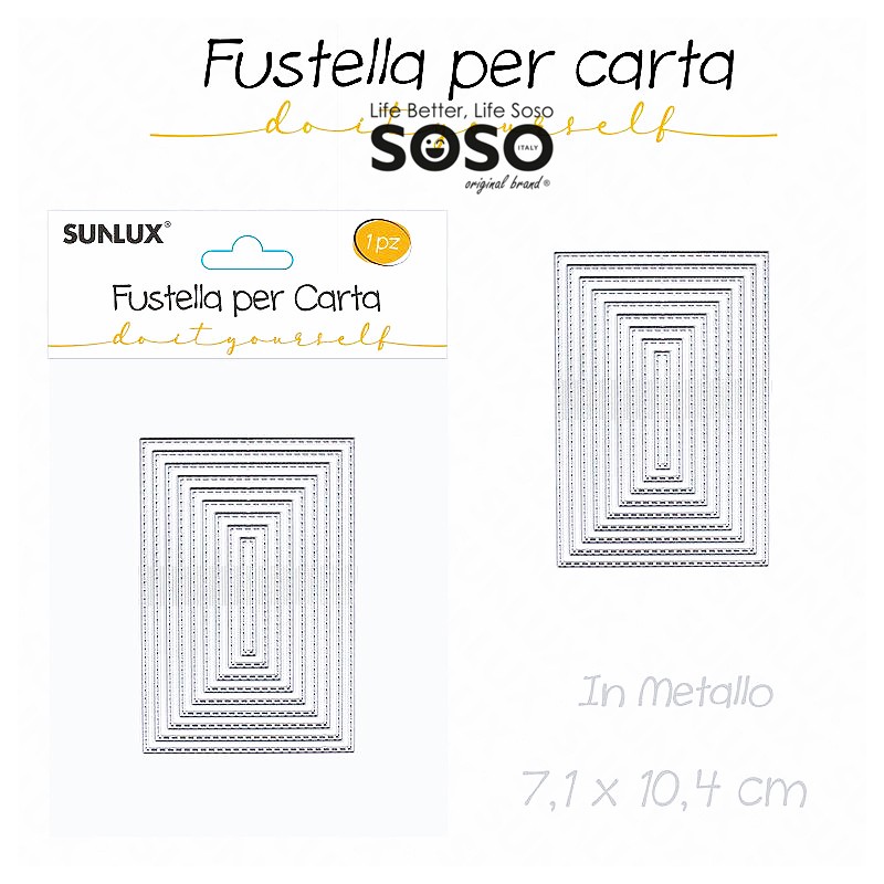 Fustelle per carta in metallo 7.1x10.4cm - 1