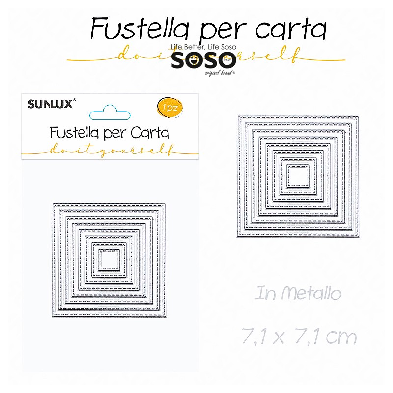 Fustelle per carta 75x120 mm in metallo - forma Rosa - sunlux