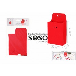 Scatola porta confetti rosso 6x6.5x3.5cm 5pz - 1
