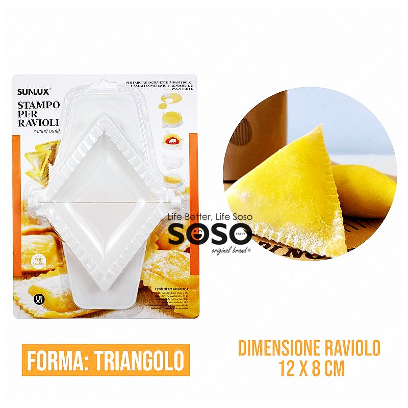 Stampo ravioli in pp Forma triangolo dimensione 12x8cm - 1