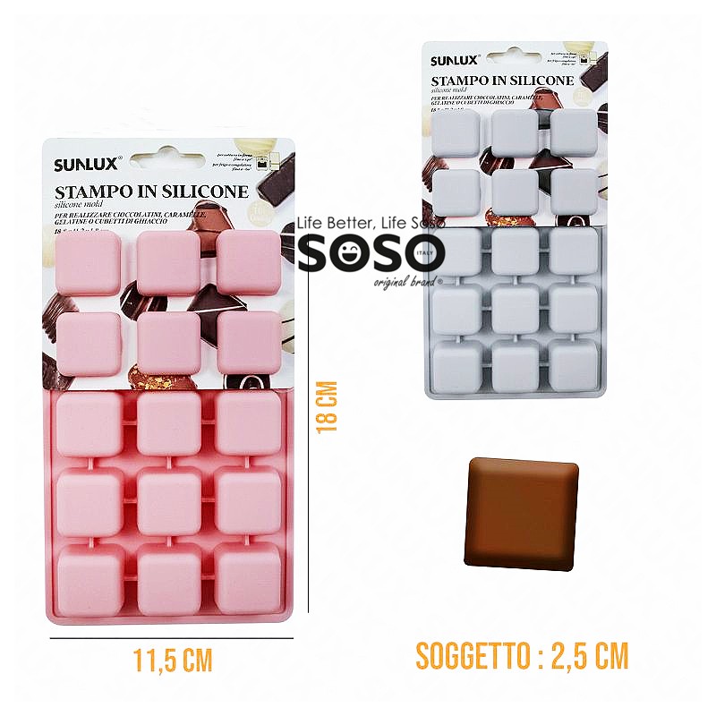Stampi in silicone quadrati dimensione 11.5x18cm - 1