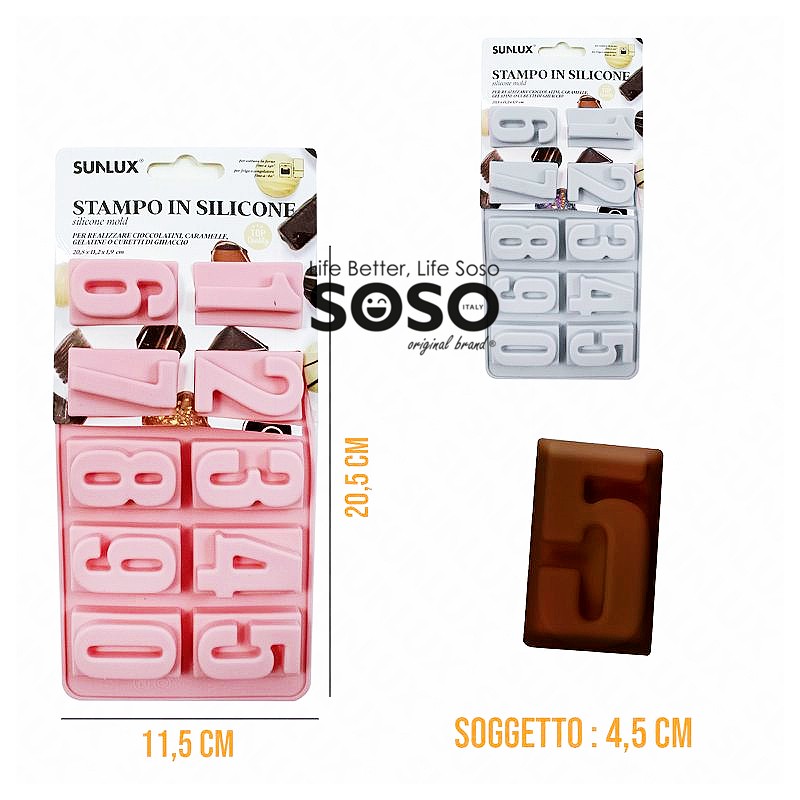 Stampi in silicone cuore 6pcs 6.5x3cm max 230°c/min 40°c