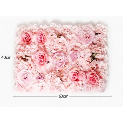 Pannello fiore artificiali 40x60 rosa chiaro - 1