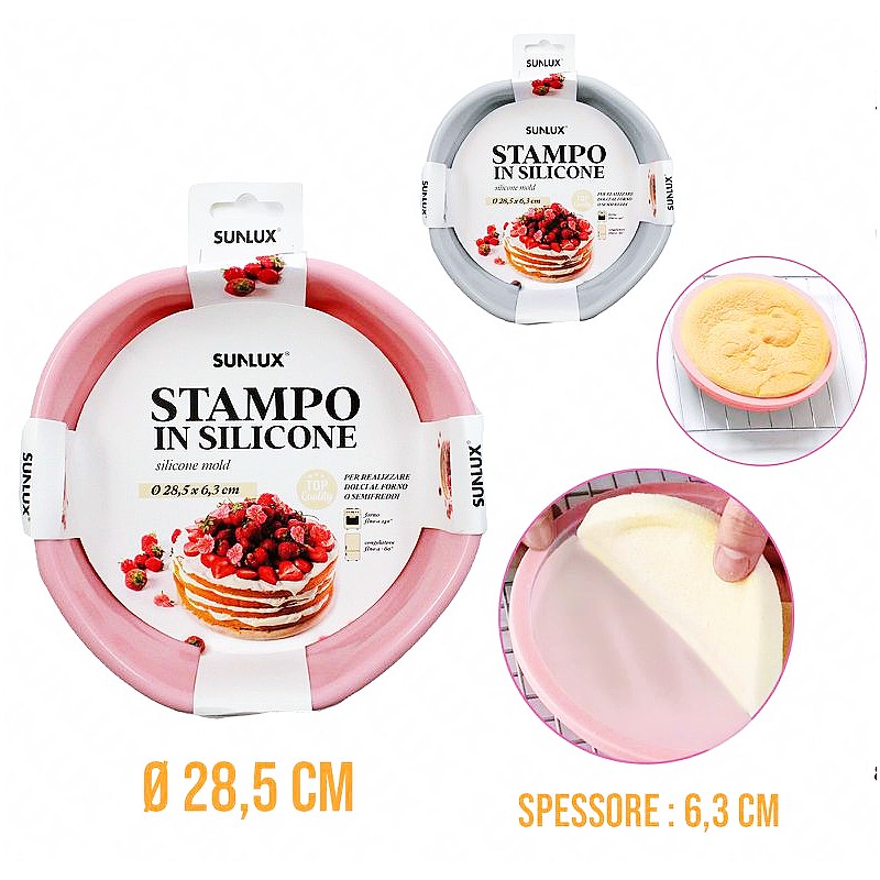 Stampo in silicone rotondo d.28.5x6.3cm - 1