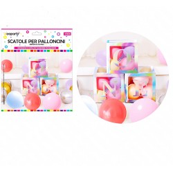 Scatole per palloncini 3 box one multicolor 30x30cm - 1