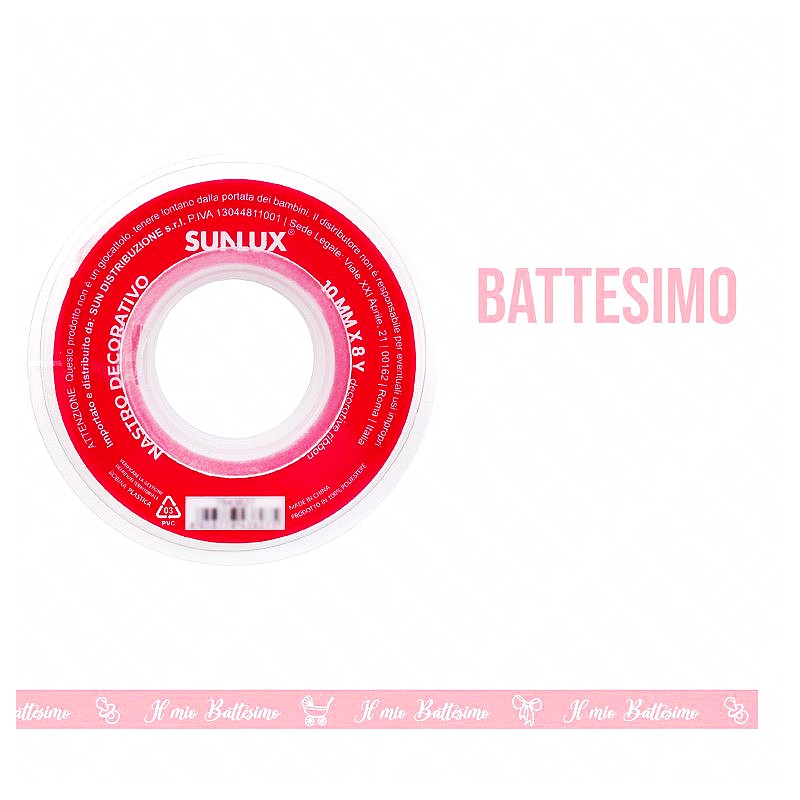 Nastro decorativo battesimo girl 8yx10mm - 1