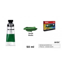Colore ad Olio Verde Medio - tubo 50 ml - Artix - offerte online colori ad olio
