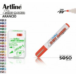 Artline T-shirt marker tessuto arancio pastel - 1