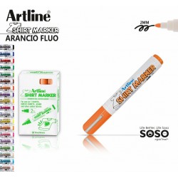 Artline T-shirt marker tessuto arancio fluo - 1