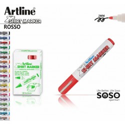 Artline T-shirt marker tessuto rosso - 1