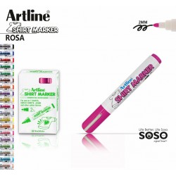 Artline T-shirt marker tessuto rosa - 1