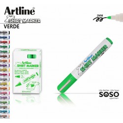 Artline T-shirt marker tessuto verde - 1