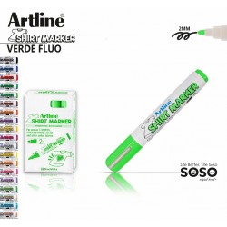 Artline T-shirt marker tessuto verde Fluo - 1