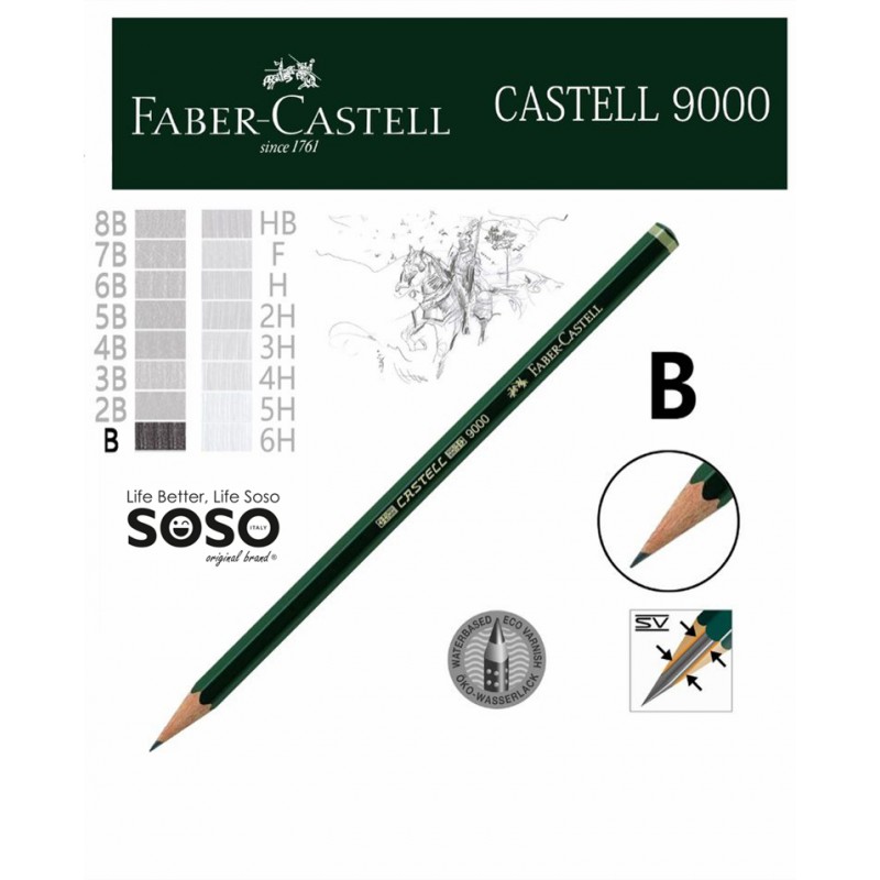 Faber-Castell castell 9000 matita di grafite B - 1