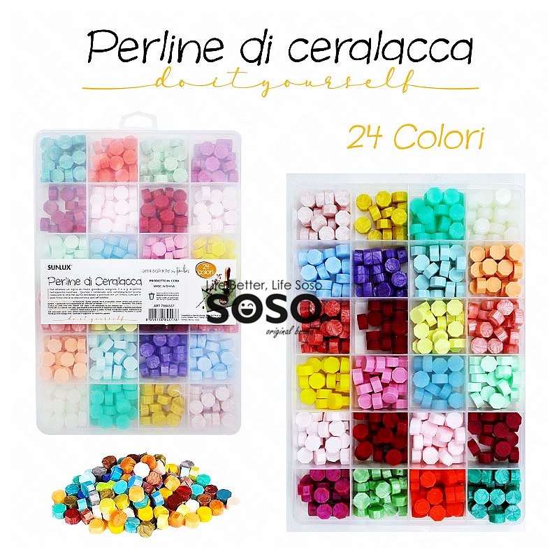 Perline di ceralacca assortite 24 colori - 1