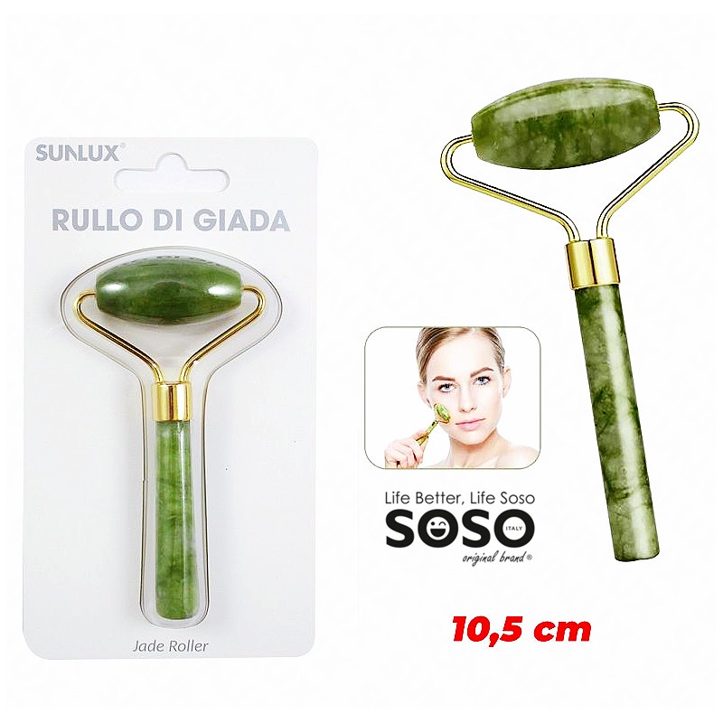 Rullo di giada massaggiatore viso lunghezza 10.5cm - 1