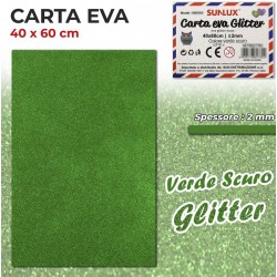 Carta EVA Glitter VERDE SCURO 40x60cm da 2mm spessore - 1