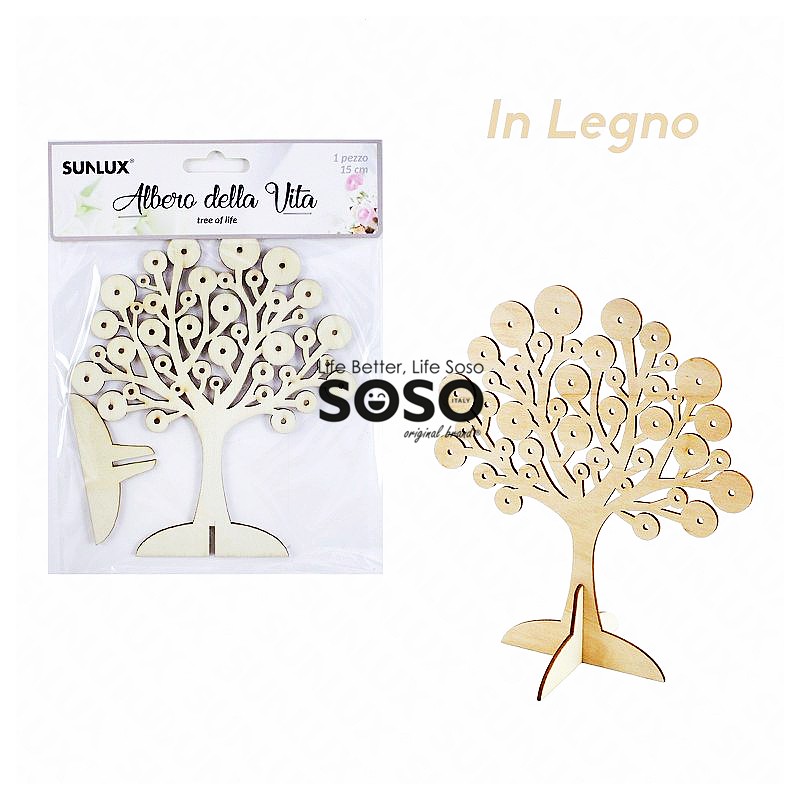 Albero della vita in legno altezza 15cm - 1