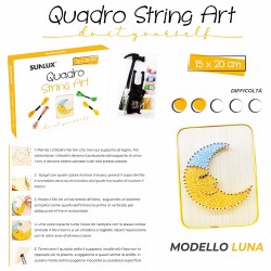 Quadro string art modello luna dimensione 15x20cm - 1