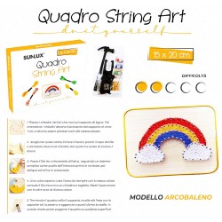 Quadro string art modello arcobaleno dimensione 15x20cm - 1