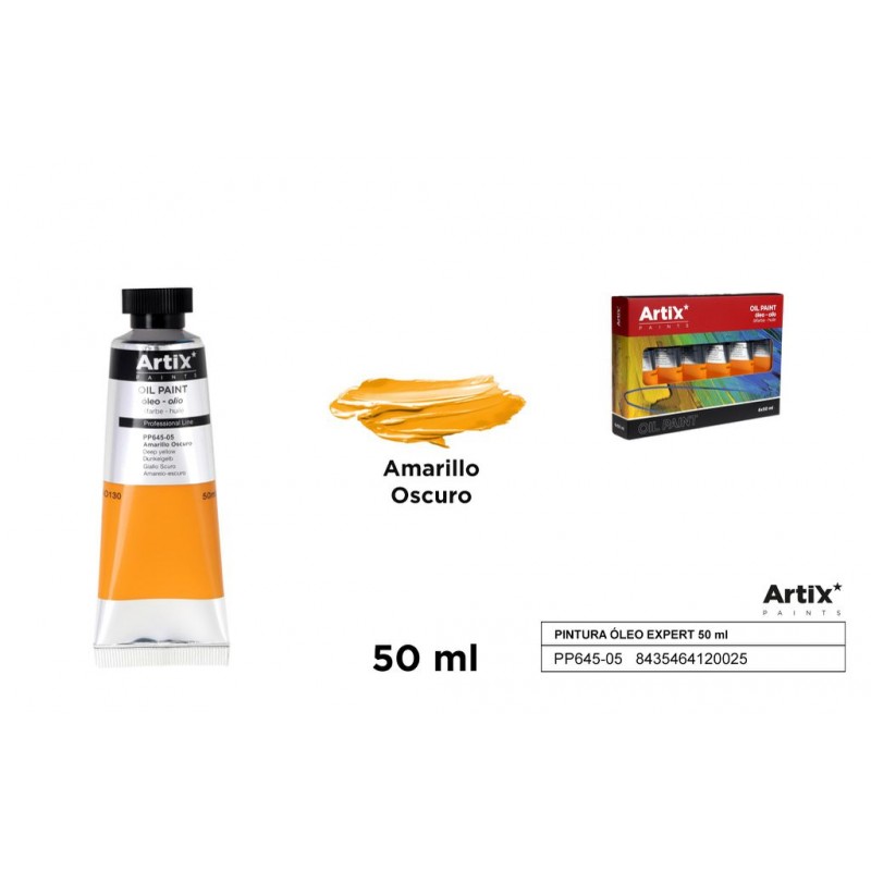 Colore ad Olio Giallo Scuro - tubo 50 ml - Artix -  - offerte online colori ad olio