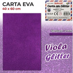 Carta EVA Glitter VIOLA 40x60cm da 2mm spessore - 1
