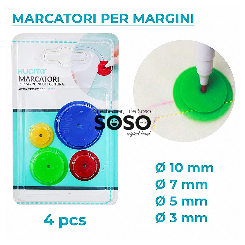 Kucito marcatori per margini 4 pz assortiti - 1