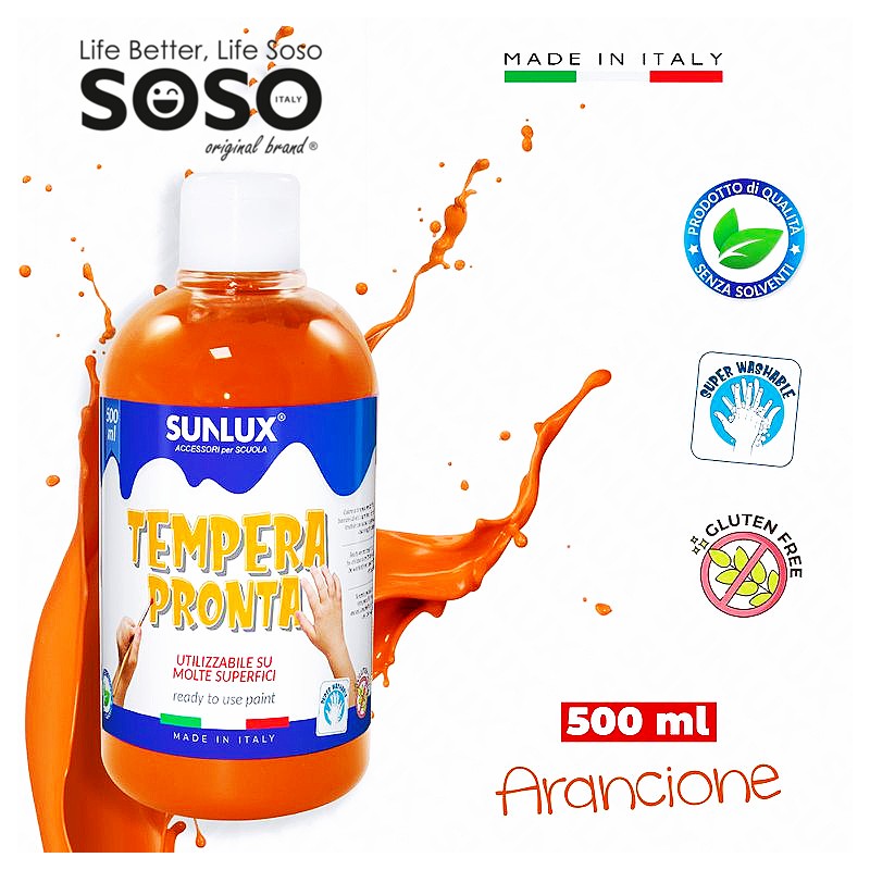 Tempera pronta arancione 250ml - 1