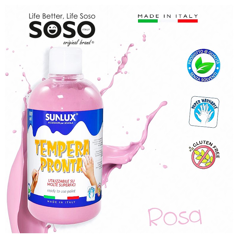 Tempera pronta rosa 250ml - 1