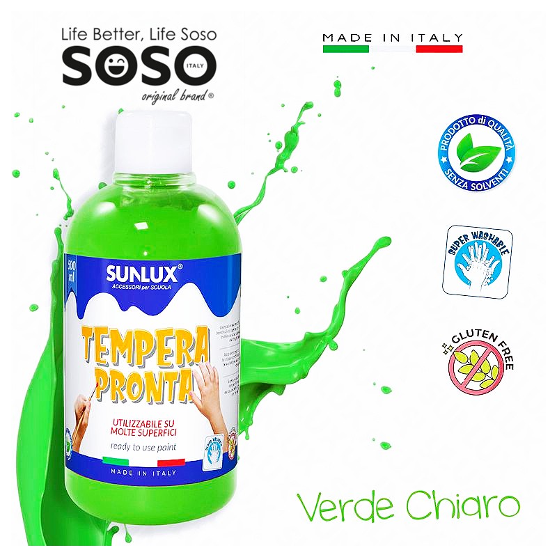 Tempera pronta verde chiaro 500ml - 1