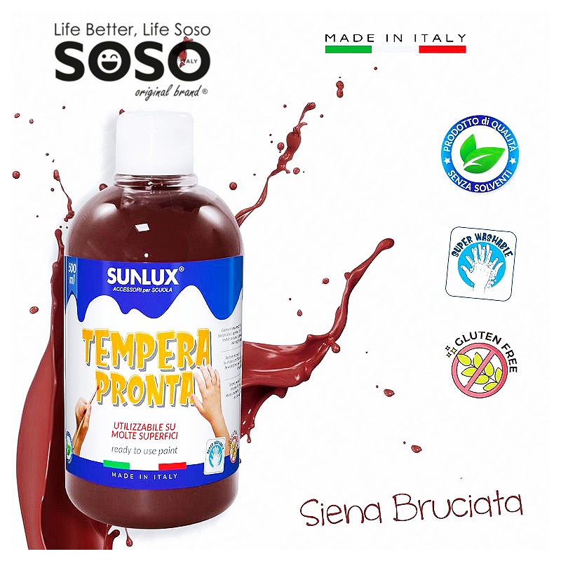 Tempera pronta siena bruciata 500ml - 1