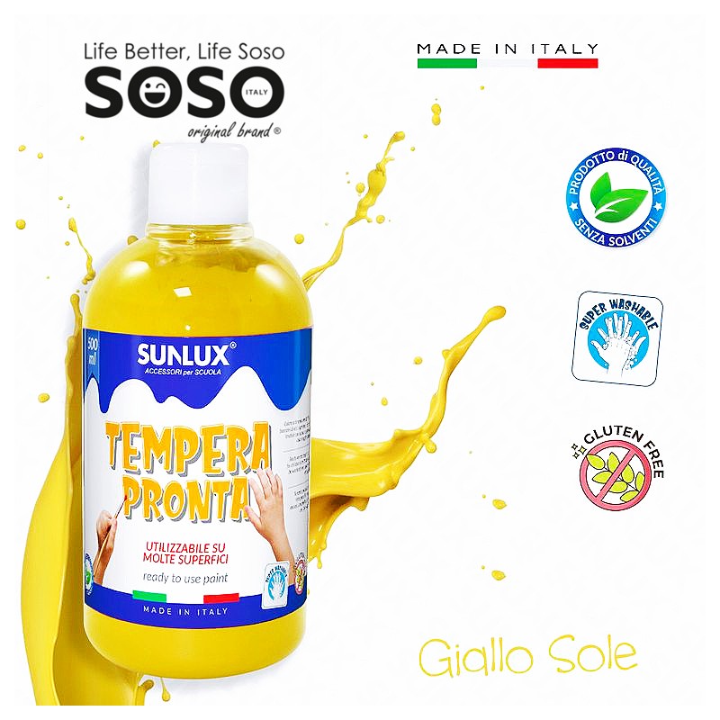 Tempera pronta giallo sole 500ml - 1