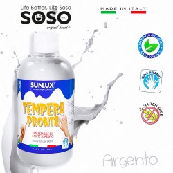 Tempera pronta argento 500ml - 1