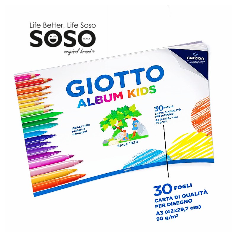 Giotto album disegno kinds a3 30ff 90g - 1