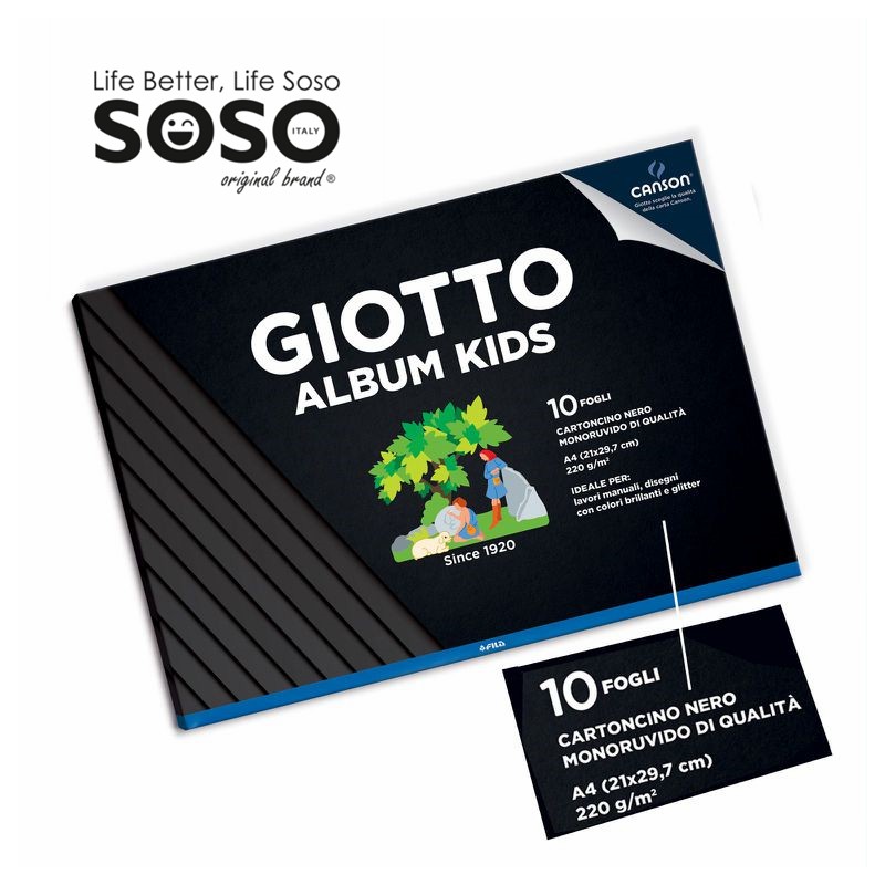 Giotto album kinds nero a4 10ff 220g - 1