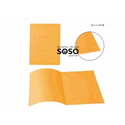 Pigna cartelline eco 3 lembi con stampa 24.5x33cm 180g arancio - 1