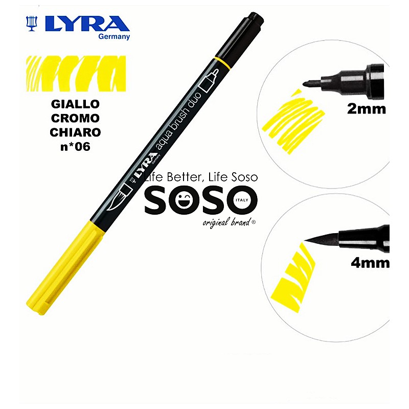 Lyra aqua brush duo marcatore n.06 giallo cromo chiaro - 1