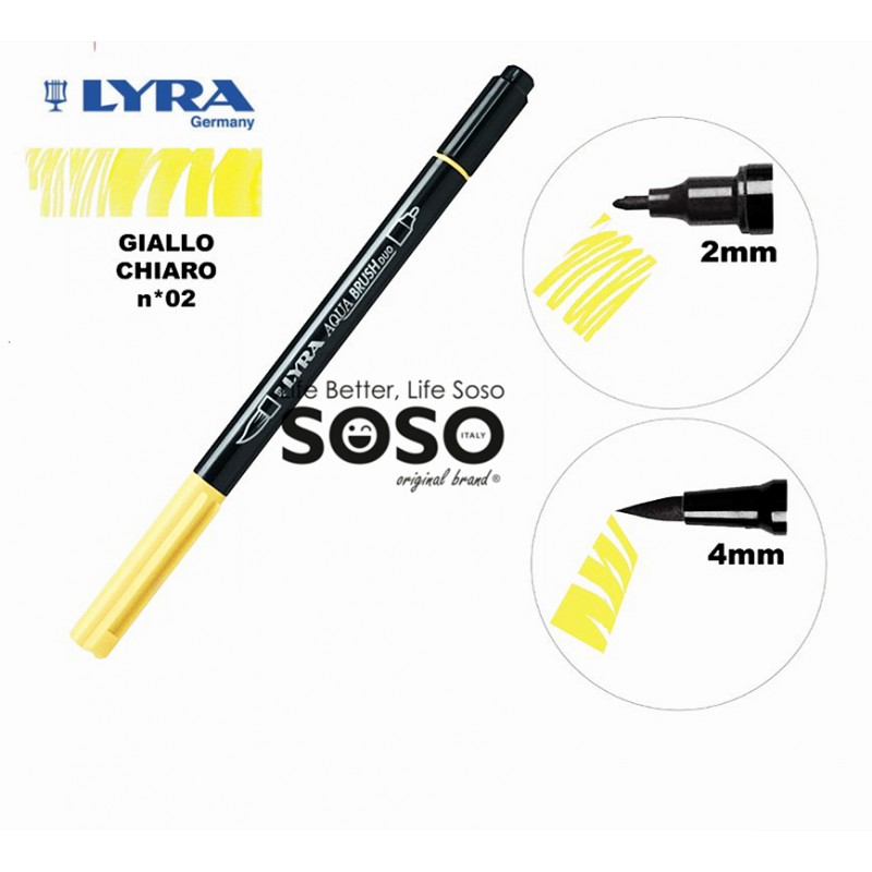 Lyra aqua brush duo 02 giallo chiaro - 2