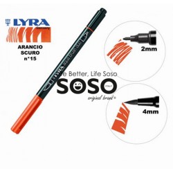 Lyra aqua brush duo marcatore n.15 arancio scuro - 1