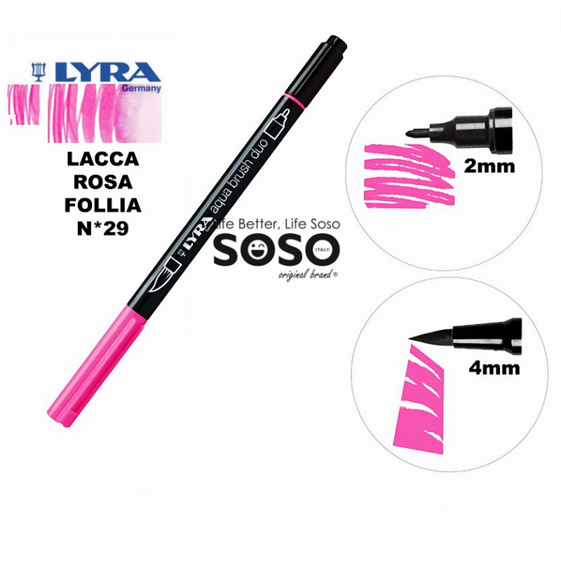 Lyra aqua brush duo marcatore n. 29 lacca rosa follia - 1