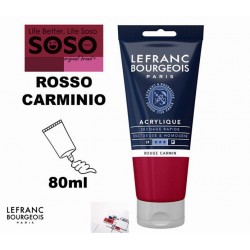 LEFRANC BOURGEOIS acrilico fine 80ml rosso carminio - 1