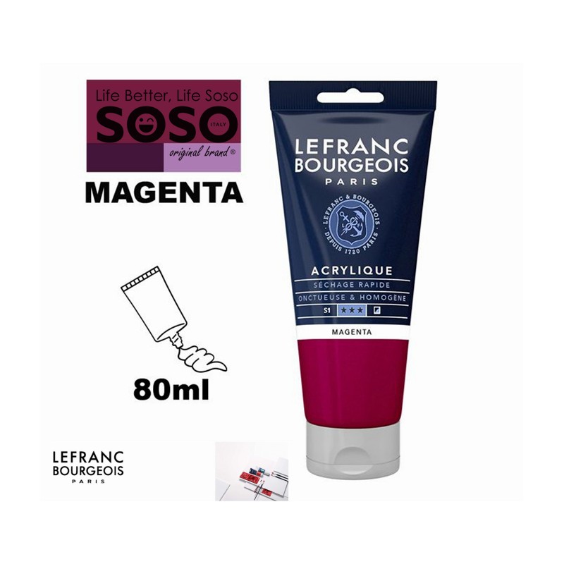LEFRANC BOURGEOIS acrilico fine 80ml magenta - 1
