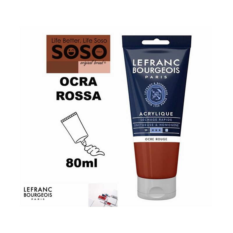 LEFRANC BOURGEOIS acrilico fine 80ml ocra rossa - 1