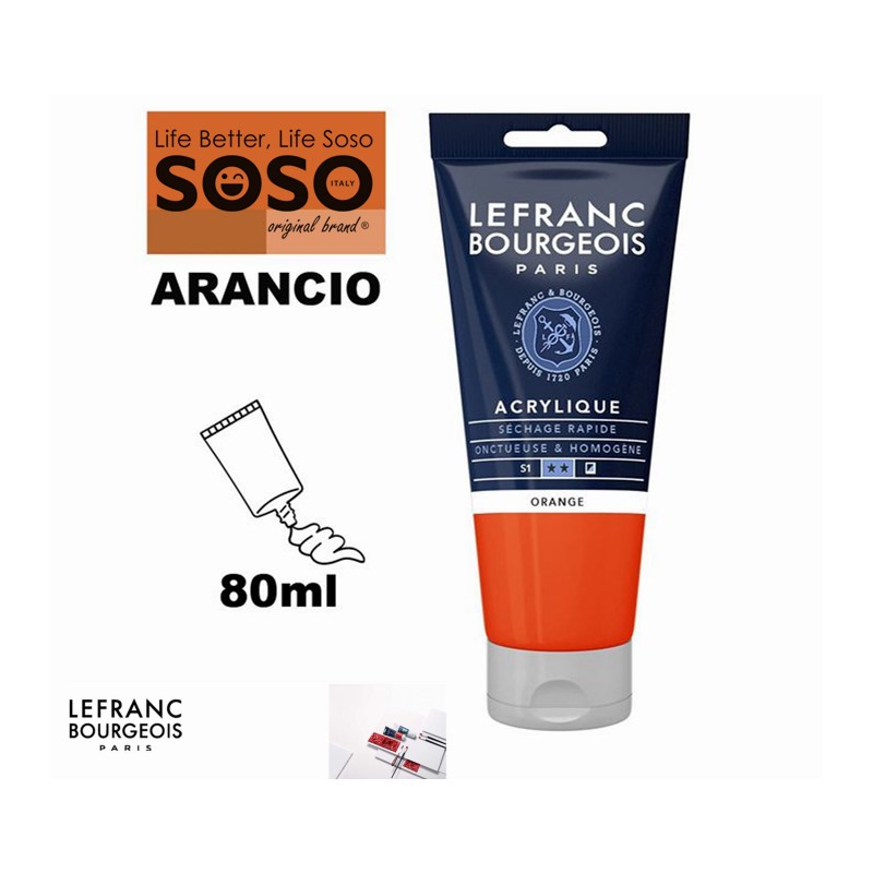 LEFRANC BOURGEOIS acrilico fine 80ml arancio - 1